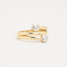 Ring with diamond (0.2 ct) in 14K Gold size 7¾ | Solid Gold