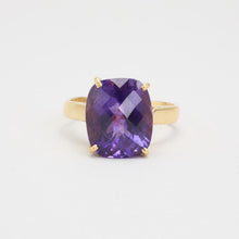 Ring with and amethyst in 18K Gold size 8 | Solid Gold | Quality
