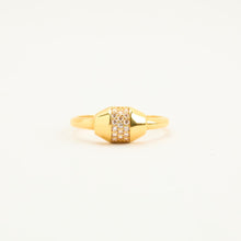 Ring with and Zirconia in 21K Gold size 6½ | Real Genuine Gold