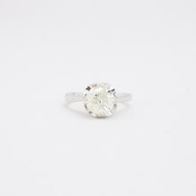 Ring with diamond (2.14 ct) in 14K White gold size 6¾ | Real Genuine