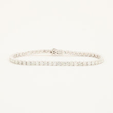 Bracelet with diamond (6.58 ct) in 14K White gold, 7.09 inches