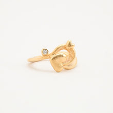 Ring with diamond (0.03 ct) in 14K Gold size 5¾ | Solid Gold | Fine