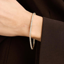 Bracelet with diamond (5.11 ct) in 14K Gold, 7.09 inches | Real