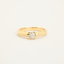 Ring with diamond (0.21 ct) in 14K Gold size 5¾ | Solid Gold
