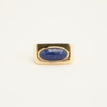 Ring with and lapiz lazuli in 14K Gold size 8½ | Vintage Solid Gold