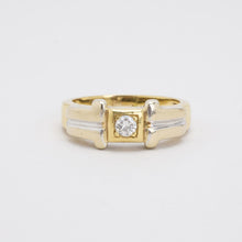 Ring with diamond (0.16 ct) in 14K Gold and white gold size 8