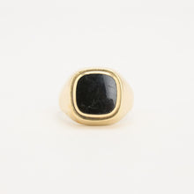 Ring with and onyx in 14K Gold size 10 | Solid Gold | Premium Real
