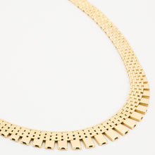 Brick Necklace in 14K Gold, 15.75 inches | Vintage Solid Gold