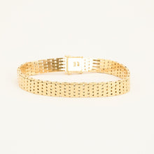 Brick Bracelet in 14K Gold, 7.28 inches | Vintage Solid Gold