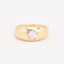 Ring with and Zirconia in 14K Gold size 8½ | Solid Gold | Premium