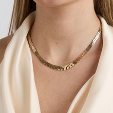 Brick Necklace in 14K Gold, 16.26 inches | Real Genuine Gold | Fine