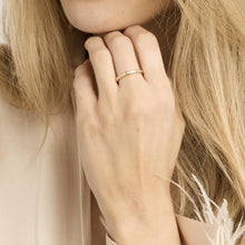 Ring with diamond (0.03 ct) in 14K Gold size 6¾ | Solid Gold