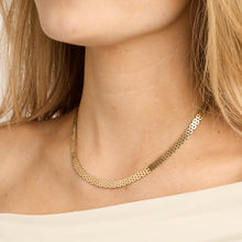 Brick Necklace in 14K Gold, 15.55 inches | Vintage Solid Gold