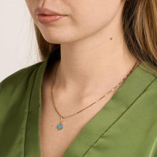 Vintage Inspired Synthetic Opal Pendant, 14K Gold, 0.79 Inch Size, Timeless Design, Elegant Gold Necklace