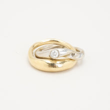 Ole Lynggaard Ring with diamond (0.19 ct) in 14K Gold and white gold