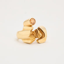 Ring with and citrine in 14K Gold size 6¾ | Solid Gold | Premium