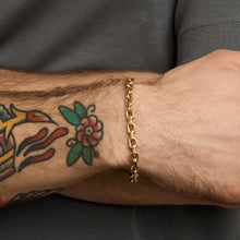 Anchor chain Bracelet in 14K Gold, 8.27 inches | Real Genuine Gold