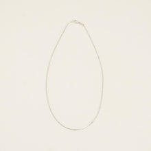 Snake chain Necklace in 14K White gold, 16.73 inches | Solid Gold