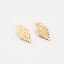 Brick Earrings in 14K Gold, 0.98 inches | Solid Gold | Fine Jewelry