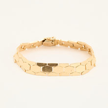 Beehive Bracelet in 18K Gold, 7.48 inches | Vintage Solid Gold | Fine
