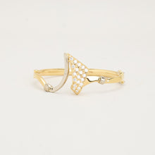 Bangle with diamond (0.8 ct) in 18K Gold and white gold, 1.97 inches