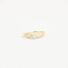 Ring mit Diamant (0,16 ct) in 14K Gold und Weißgold Größe 6