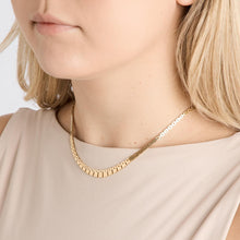Brick Necklace in 14K Gold, 16.34 inches | Vintage Solid Gold