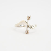 Ring with and Zirconia in 14K White gold size 6½ - 6¾ | Solid Gold