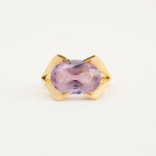 Ring with and amethyst in 14K Gold size 9½ | Real Genuine Gold