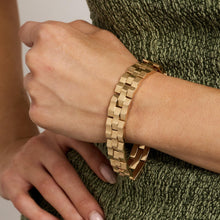 Block Bracelet in 14K Gold, 7.28 inches | Real Genuine Gold | Fine