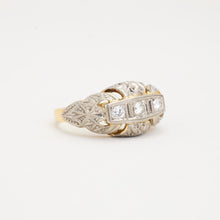 Ring with diamond (0.27 ct) in 14K Gold and white gold size 8