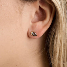 Delicate Diamond Stud Earrings, 0.01 CT, Vintage Inspired, 14K White Gold, Petite 0.35 Inch Design