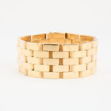 Block Bracelet in 14K Gold, 7.09 inches | Vintage Solid Gold