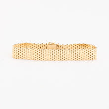 Brick Bracelet in 14K Gold, 7.48 inches | Vintage Solid Gold
