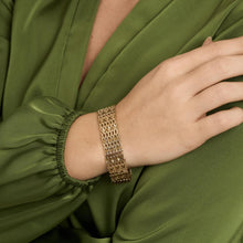 X-link Bracelet in 14K Gold, 7.09 inches | Vintage Solid Gold