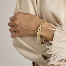 Block Bracelet in 14K Gold, 7.17 inches | Real Genuine Gold