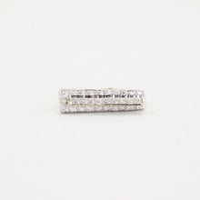 Ring with diamond (0.39 ct) in 18K White gold size 6 | Solid Gold
