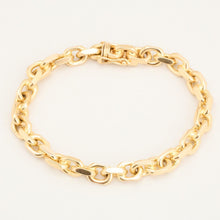 Classic 14K Solid Gold Anchor Chain Bracelet, 7.48", Elegant Nautical-Inspired Design, High-Quality Gold Jewelry