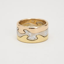Georg Jensen Ring with diamond (0.16 ct) in 18K Gold, white gold and