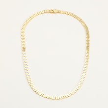 Brick Necklace in 14K Gold, 16.54 inches | Real Genuine Gold | Fine