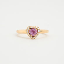 Klarlund Ring with and sapphirewith diamond (0.18 ct) in 18K Gold