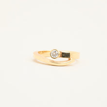 Ring with and Zirconia in 14K Gold size 8¾ | Vintage Solid Gold