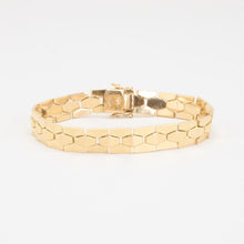 Beehive Bracelet in 18K Gold, 7.68 inches | Vintage Solid Gold