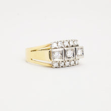 Ring with diamond (0.58 ct) in 14K Gold and white gold size 8