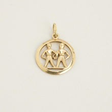 Zwillingsanhänger aus 8 Karat Gold, 2,2 cm | Echtes Gold | Fein