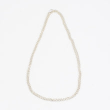 Belcher Necklace in 14K White gold, 39.37 inches | Vintage Solid Gold
