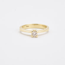 Ring mit Diamant (0,16 ct) in 14K Gold Größe 6¾ | Echtes Gold