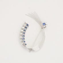 Brooch with and sapphirewith diamond (0.5 ct) in 18K White gold