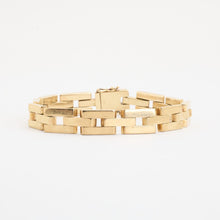 Block Bracelet in 14K Gold, 7.28 inches | Solid Gold | Premium Real