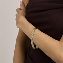 Ziegelarmband aus 14 Karat Gold, 7,48 Zoll | Vintage Massivgold